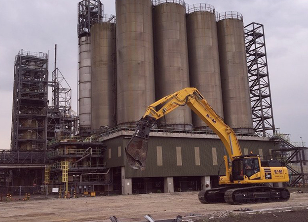 Old Refinery And Oil Tanks Demolition